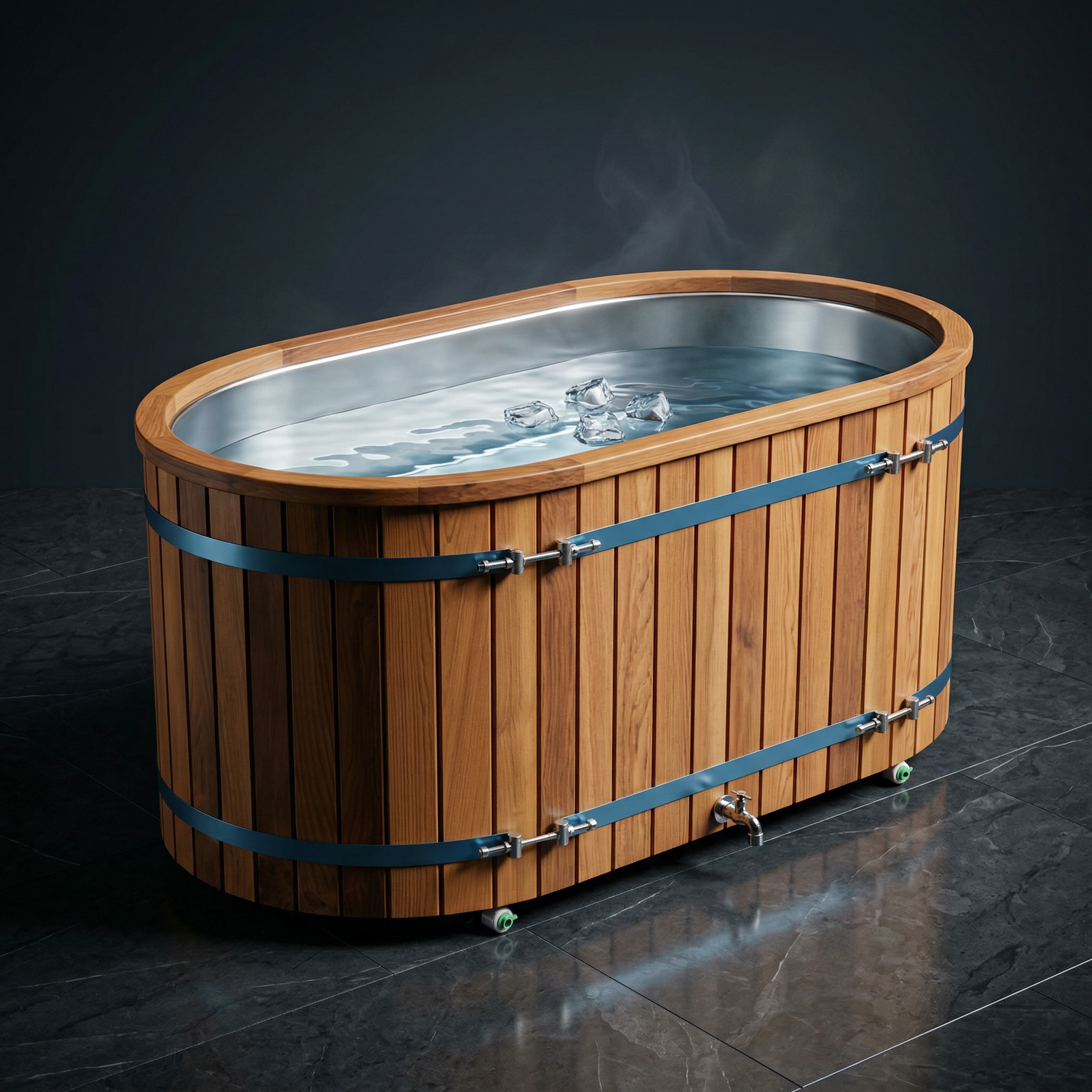 Cedar oval ice bath